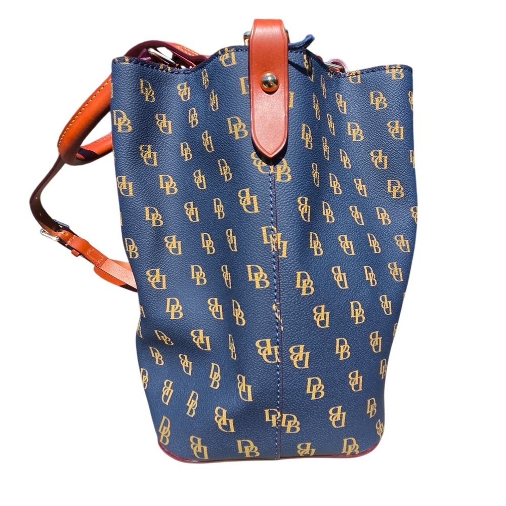 Dooney & Bourke Tote Womens Small Navy New Gretta Monogram Crossbody Shopper - Picture 4 of 14